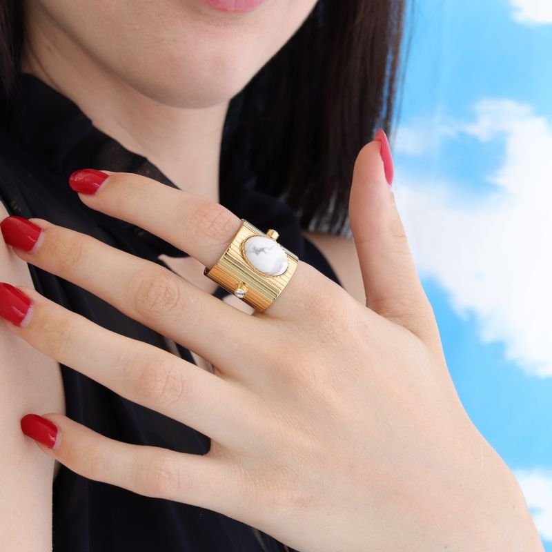 Anel Bold Stone em Aço Inox (Tamanho 17) (Linha Premium)