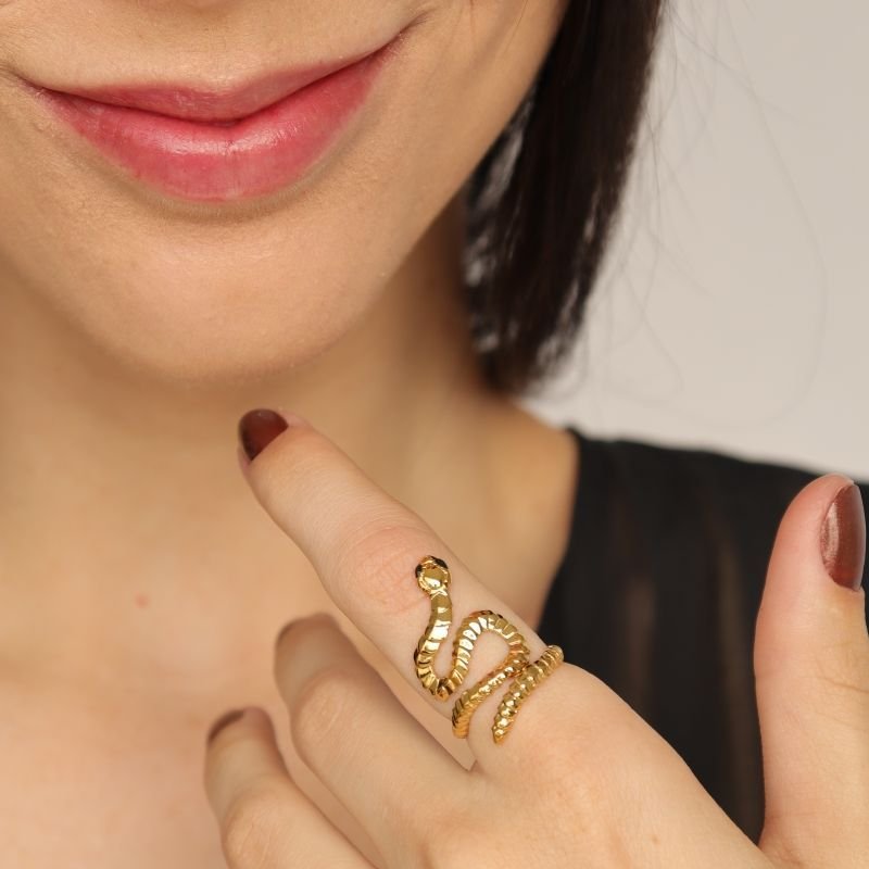 Anel Cobra Regulável em Aço Inox