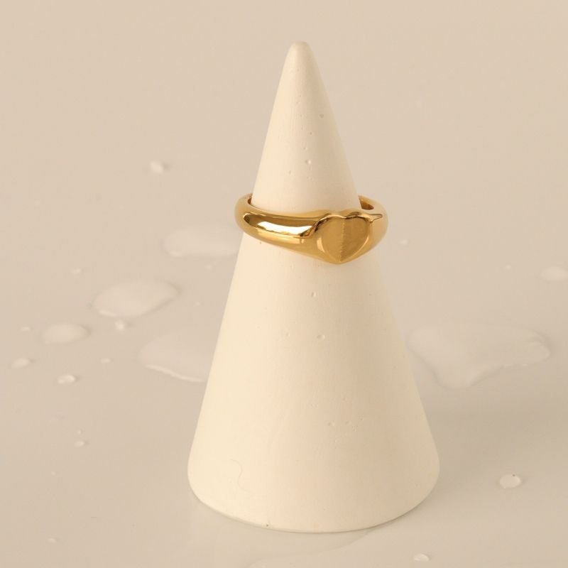 Anel Coração em Aço Inox (Tamanho 17)