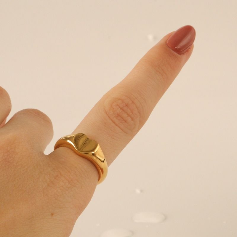 Anel Coração em Aço Inox (Tamanho 17)