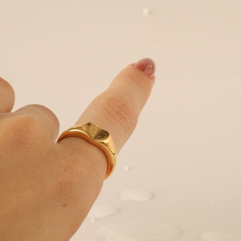 Anel Coração em Aço Inox (Tamanho 18)