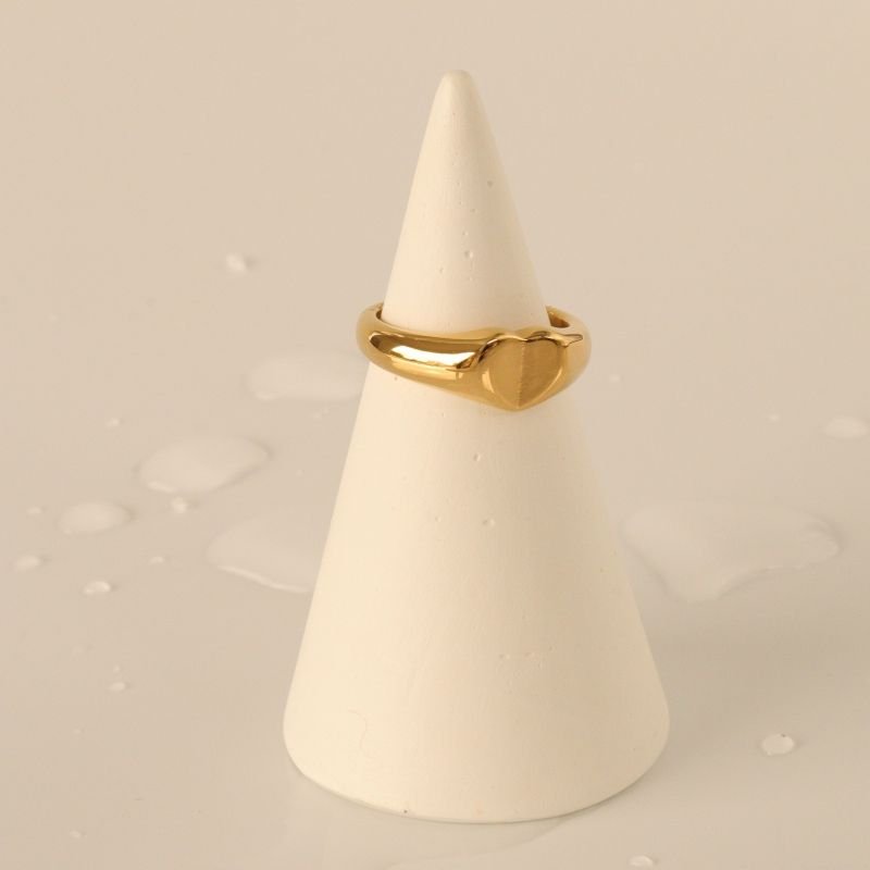 Anel Coração em Aço Inox (Tamanho 19)