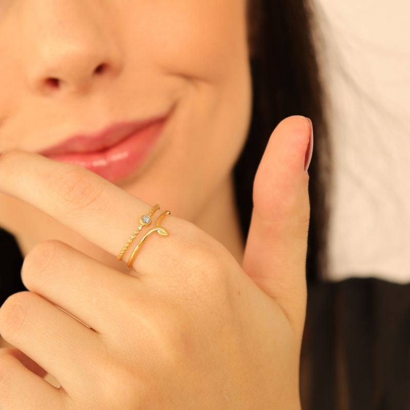 Anel Duplo Levemente Regulável em Aço Inox (Linha Premium)