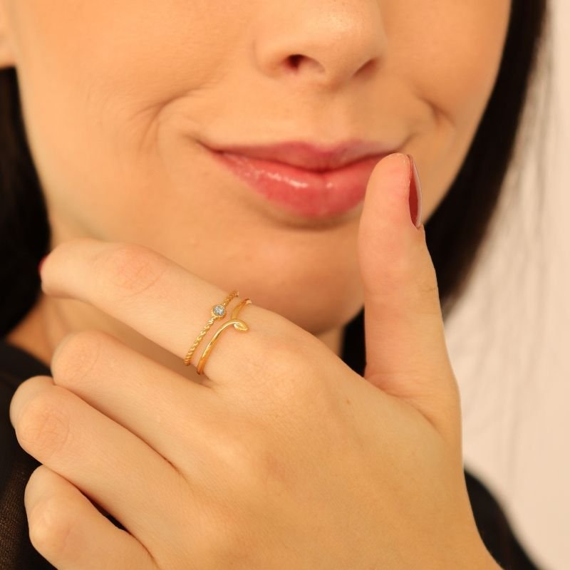 Anel Duplo Levemente Regulável em Aço Inox (Linha Premium)