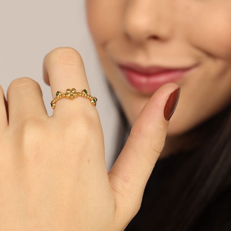 Anel Flor Levemente Regulável em Aço Inox (Linha Premium)