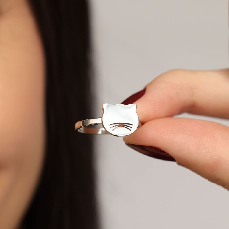 Anel Gatinho em Aço Inox (Tamanho 17)