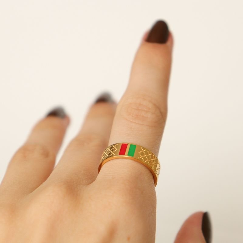 Anel Inspiração Gucci em Aço Inox (Tamanho 16)