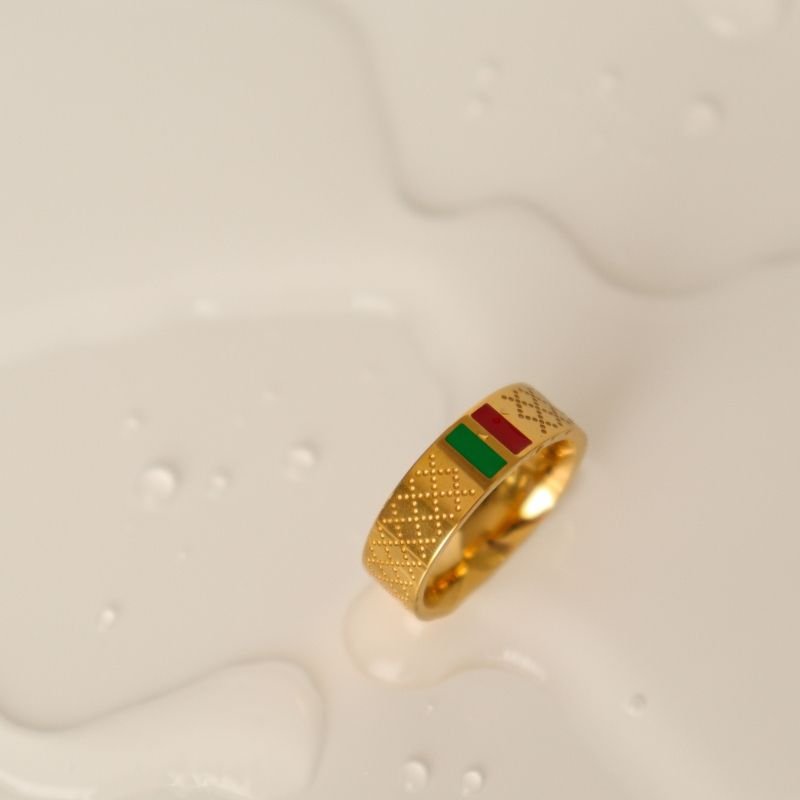 Anel Inspiração Gucci em Aço Inox (Tamanho 16)