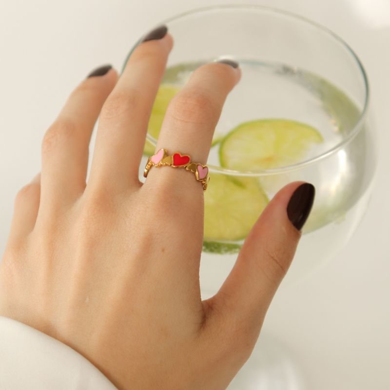 Anel Levemente Regulável em Aço Inox Colorido