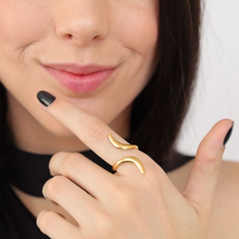 Anel Levemente Regulável em Aço Inox Minimalista