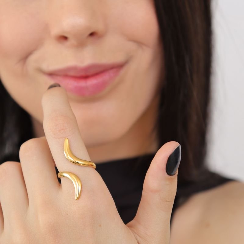 Anel Levemente Regulável em Aço Inox Minimalista