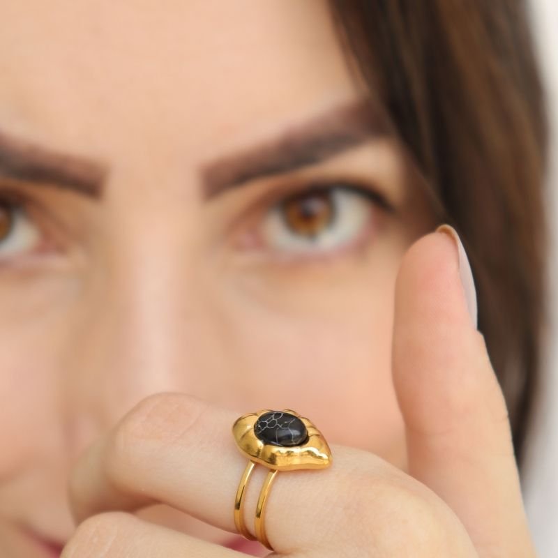 Anel Levemente Regulável Moderno em Aço Inox