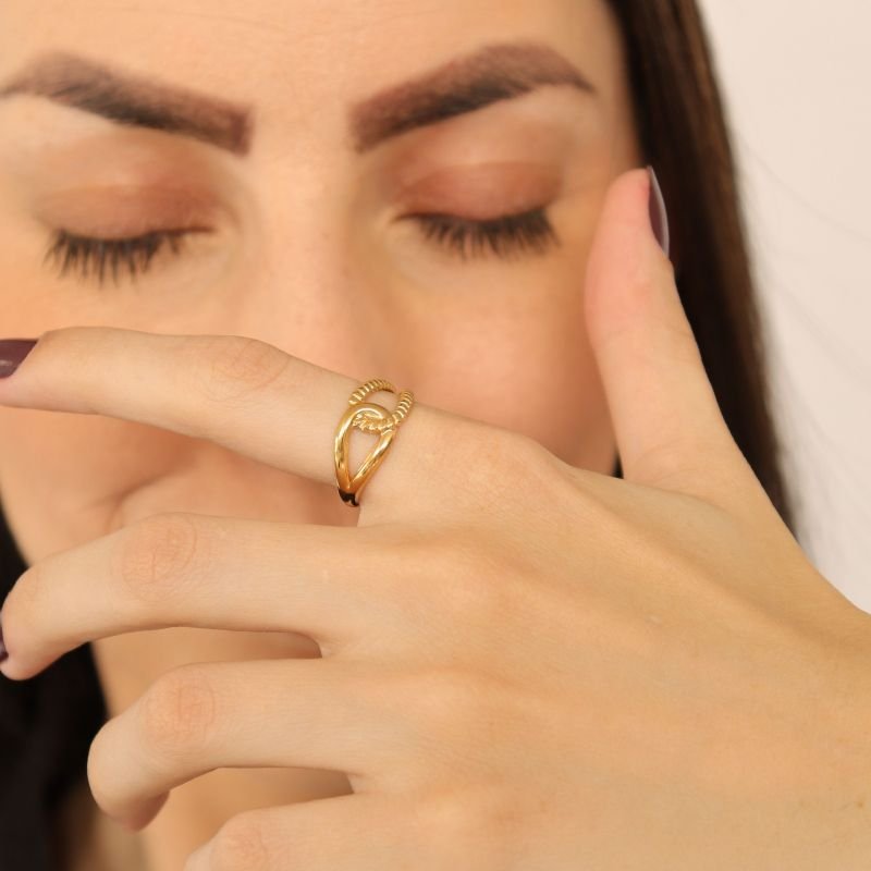 Anel Levemente Regulável Nó em Aço Inox