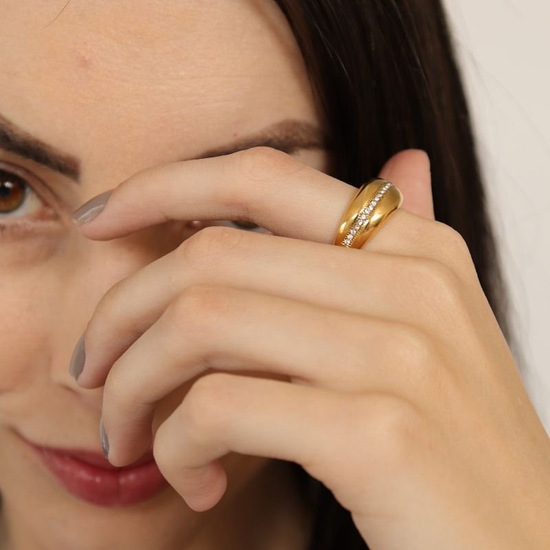 Anel Levemente Regulável Orgânico em Aço Inox (Linha Premium)