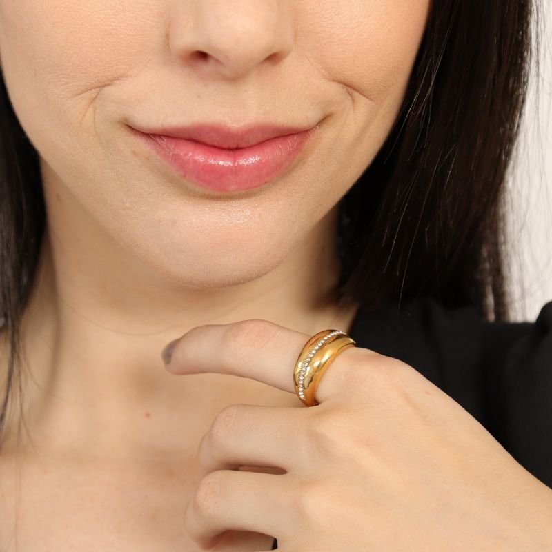 Anel Levemente Regulável Orgânico em Aço Inox (Linha Premium)