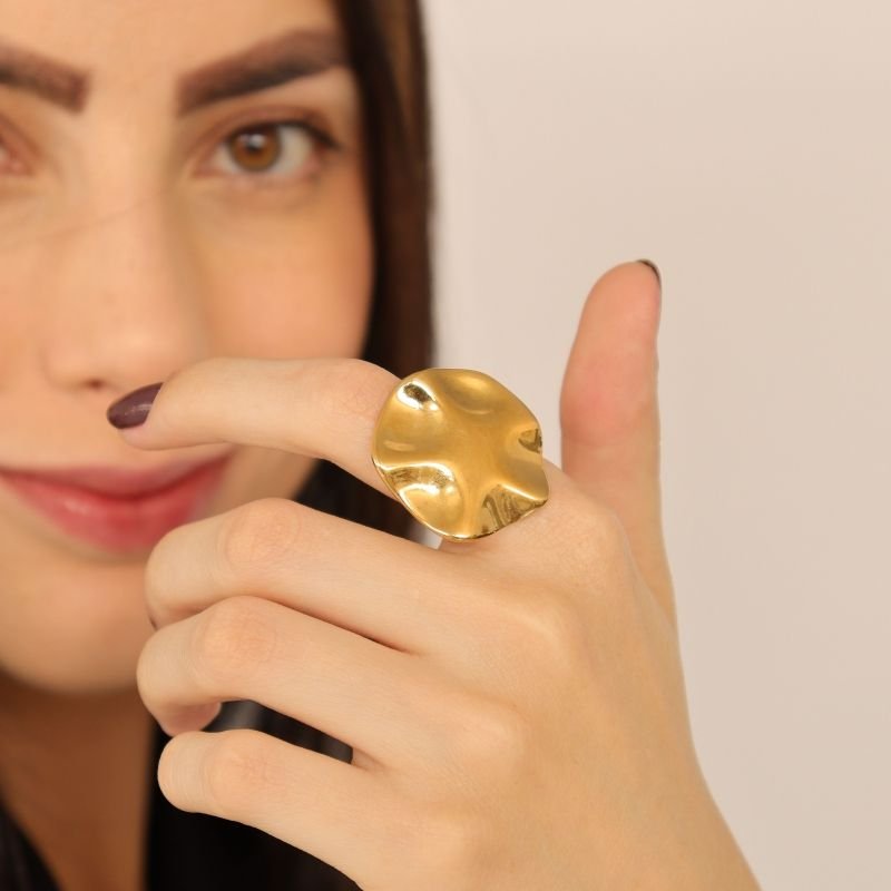 Anel Levemente Regulável Orgânico em Aço Inox