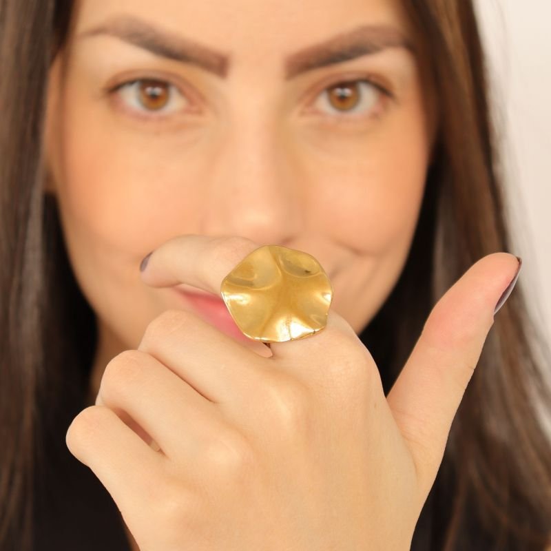 Anel Levemente Regulável Orgânico em Aço Inox