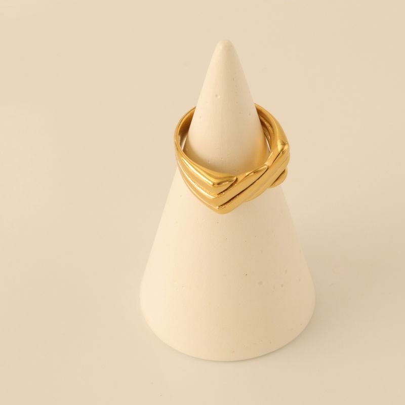 Anel Linhas Minimalista em Aço Inox (Tamanho 20)