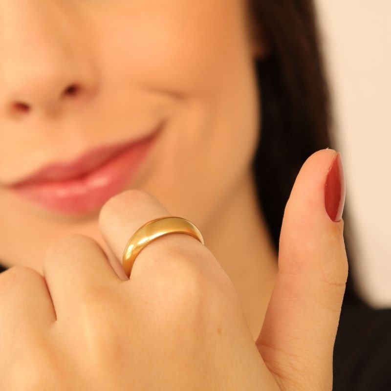 Anel Liso em Aço Inox (Tamanho 17)