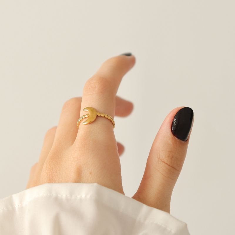 Anel Lua Levemente Regulável em Aço Inox