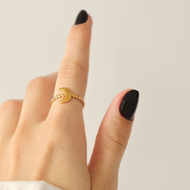 Anel Lua Levemente Regulável em Aço Inox