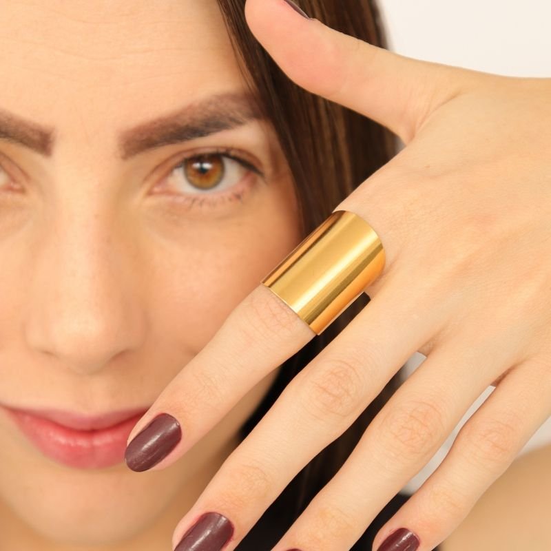 Anel Minimalista em Aço Inox (Linha Premium) (Tamanho 18)