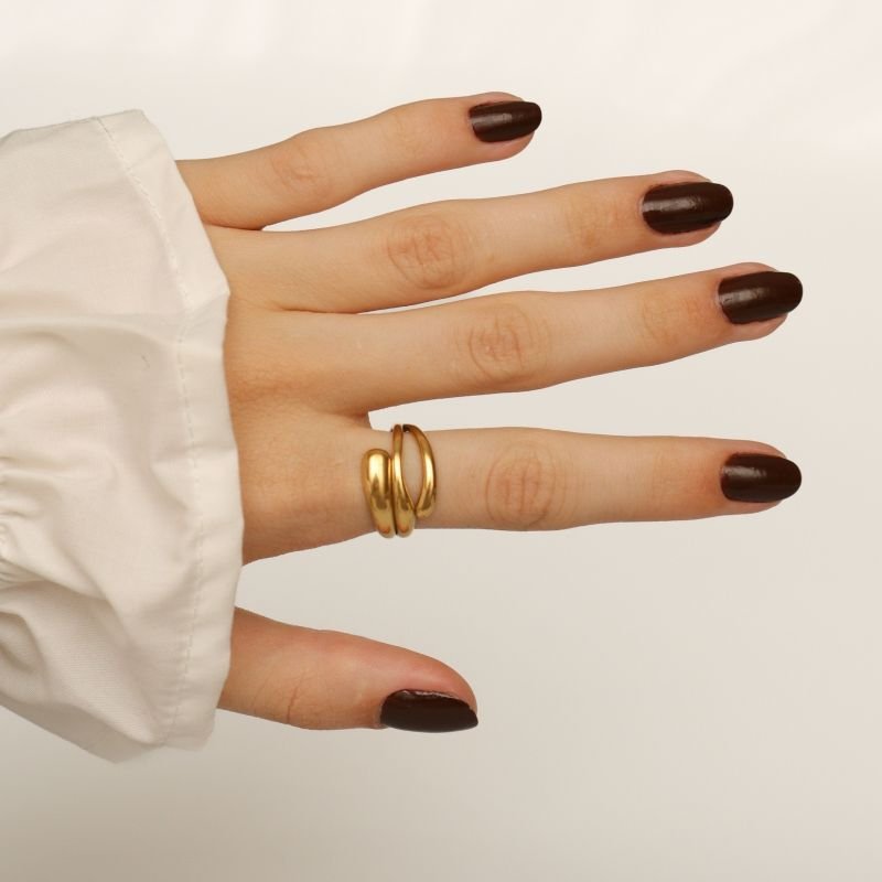 Anel Minimalista em Aço Inox Levemente Regulável