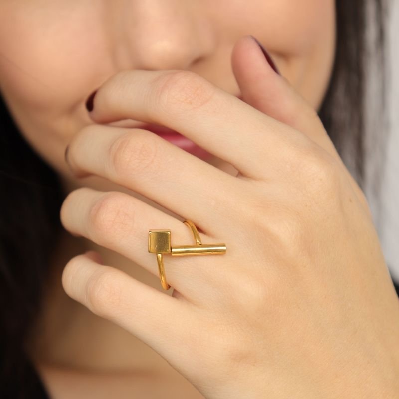 Anel Minimalista em Aço Inox (Tamanho 17)