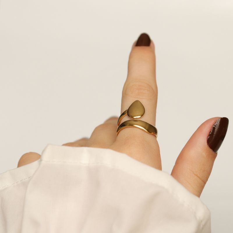 Anel Minimalista em Aço Inox Levemente Regulável