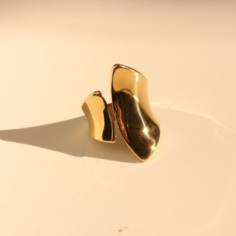 Anel Minimalista Grosso Moderno em Aço Inox (Tamanho 18)