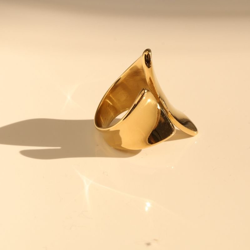 Anel Minimalista Grosso Moderno em Aço Inox (Tamanho 19)