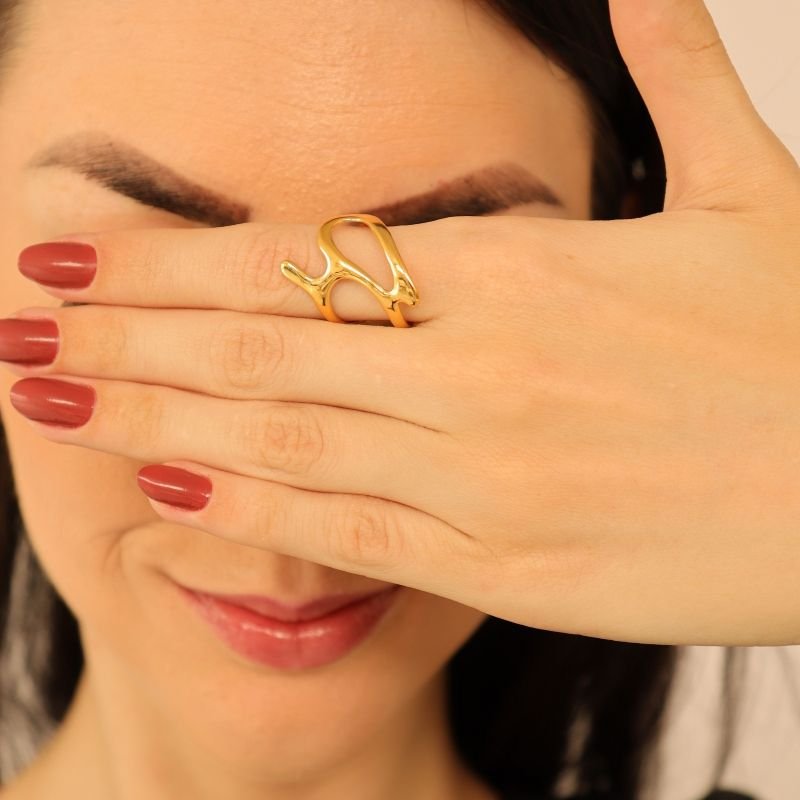 Anel Minimalista Levemente Regulável em Aço Inox (Linha Premium)