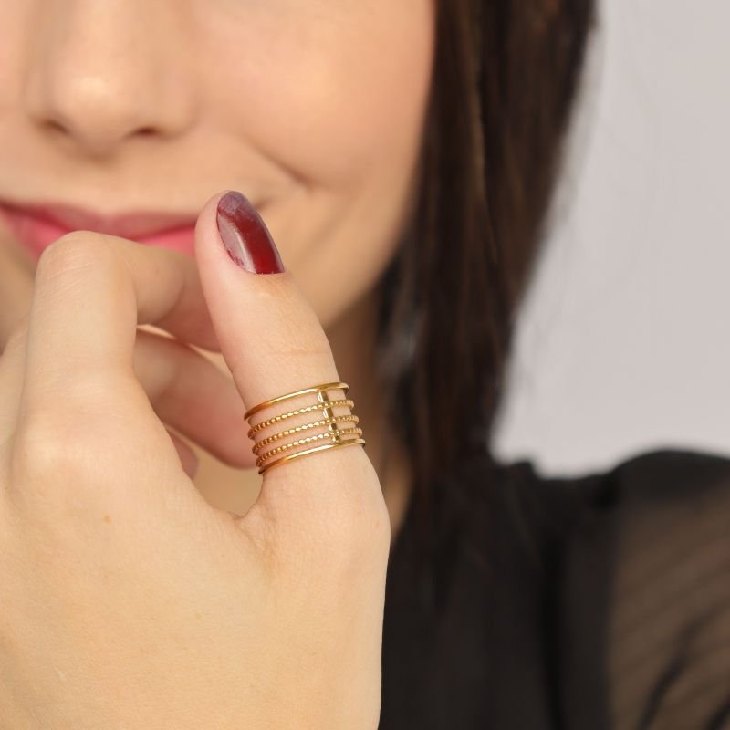 Anel Minimalista Regulável em Aço Inox