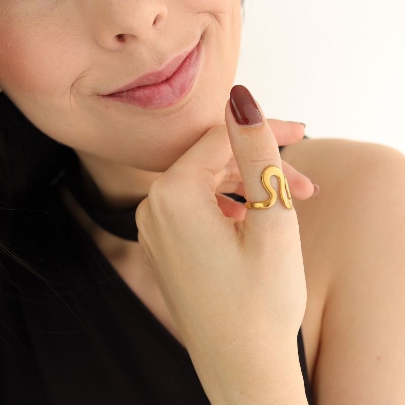 Anel Modern Shapes Regulável em Aço Inox