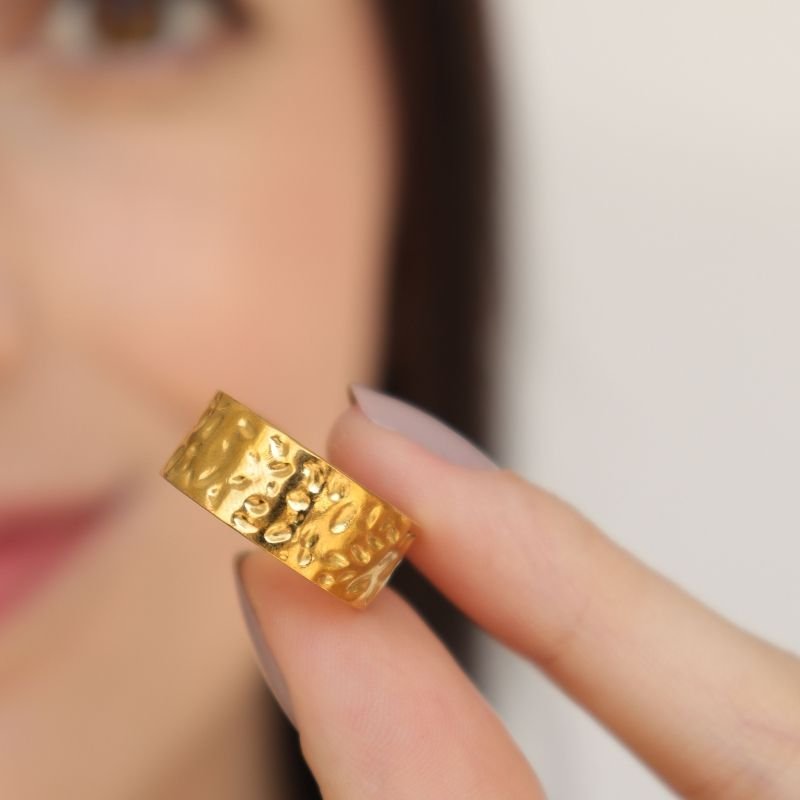 Anel Moderno (Tamanho 17) em Aço Inox