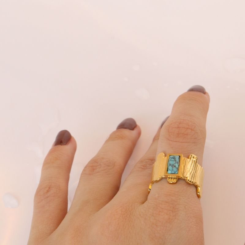 Anel Moderno em Aço Inox (Tamanho 17)