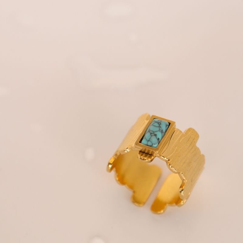 Anel Moderno em Aço Inox (Tamanho 17)