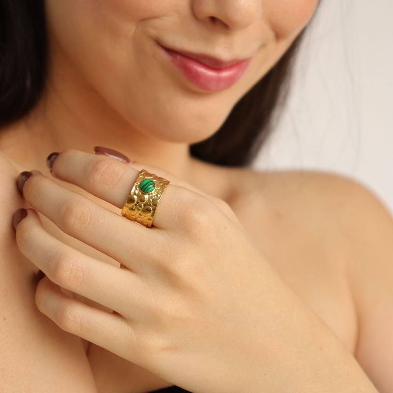 Anel Moderno em Aço Inox (Tamanho 18)