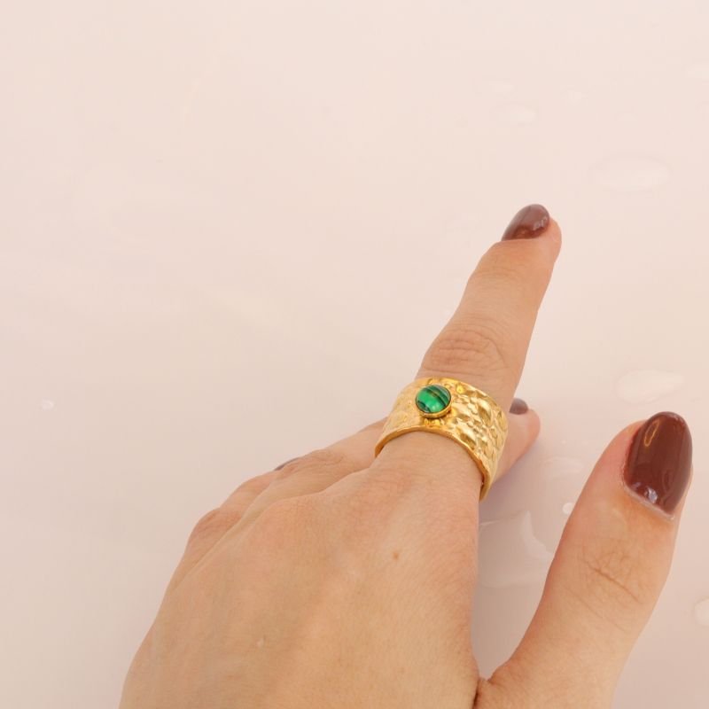 Anel Moderno em Aço Inox (Tamanho 18)