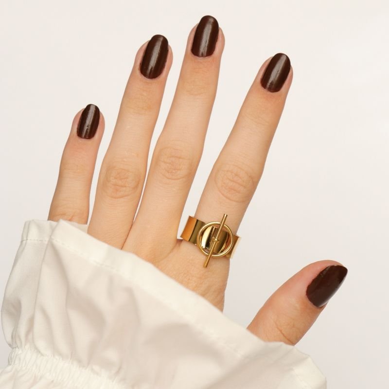 Anel Moderno Minimalistaem Aço Inox (Tamanho 18) Linha Premium