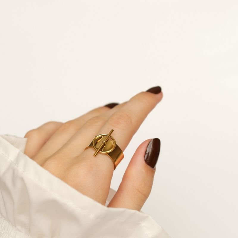 Anel Moderno Minimalistaem Aço Inox (Tamanho 18) Linha Premium