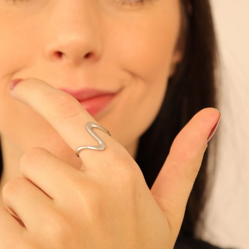Anel Onda Levemente Regulável em Aço Inox