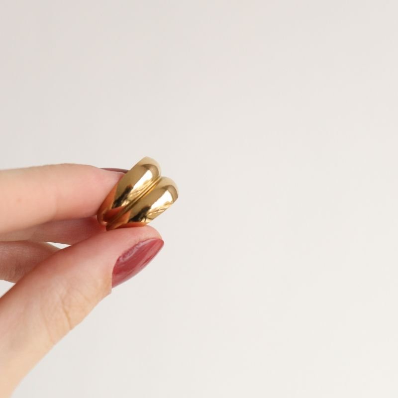 Anel Orgânico (Tamanho 18) em Aço Inox (Linha Premium)