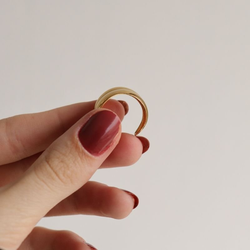 Anel Orgânico (Tamanho 18) em Aço Inox (Linha Premium)