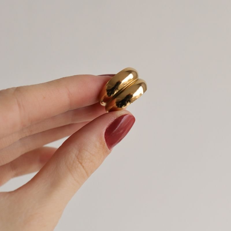 Anel Orgânico (Tamanho 18) em Aço Inox (Linha Premium)