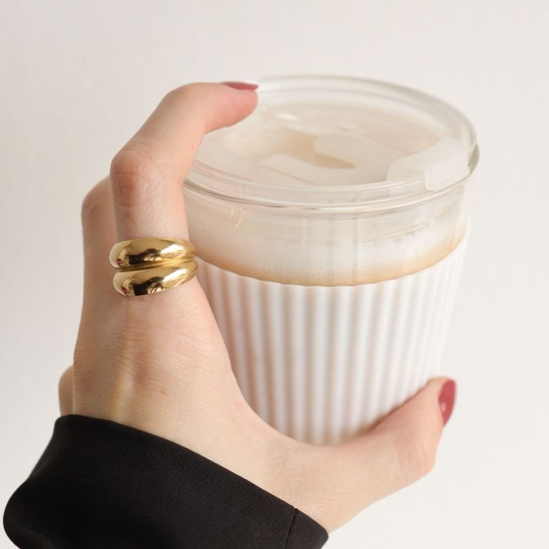 Anel Orgânico (Tamanho 18) em Aço Inox (Linha Premium)