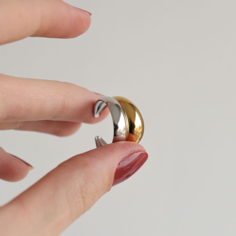 Anel Orgânico (Tamanho 18) em Aço Inox (Linha Premium)