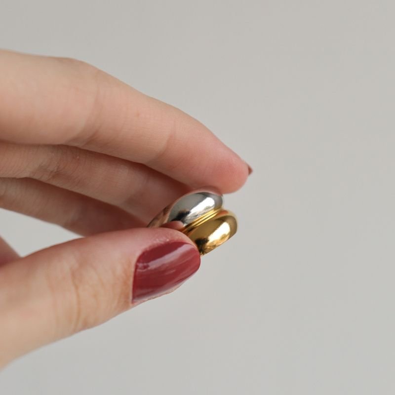 Anel Orgânico (Tamanho 18) em Aço Inox (Linha Premium)