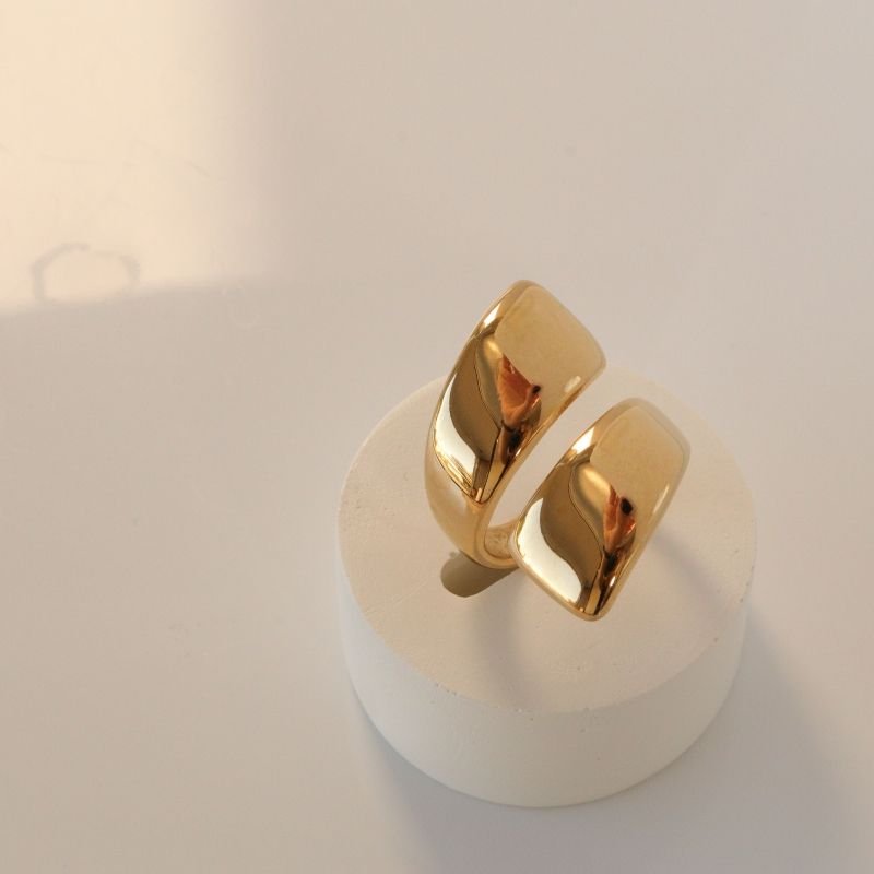 Anel Orgânico em Aço Inox (Tamanho 16)