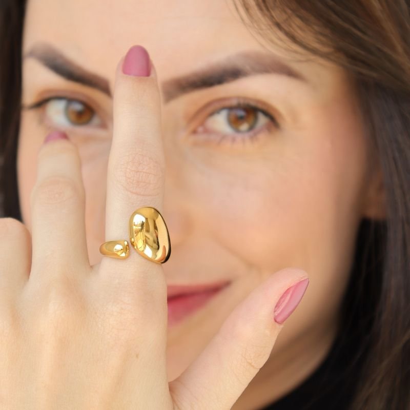 Anel Orgânico em Aço Inox (Tamanho 17) (Linha Premium)